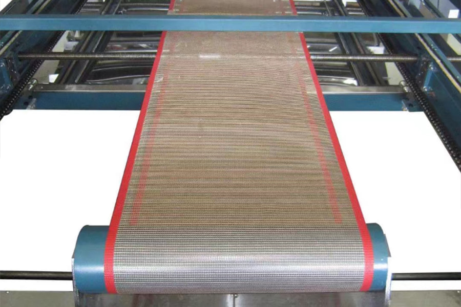 สายพานตาข่าย PTFE ทนอุณหภูมิสูง สายพานลำเลียงตาข่าย PTFE